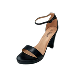 Orbit Platform Block Heel Sandals - Black – side view
