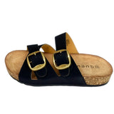 Queue Black Criss Cross Double Buckle Birkie – side view