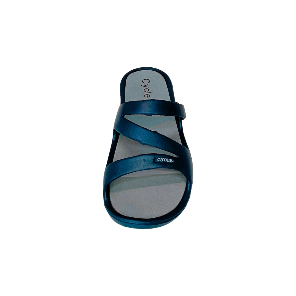 Cycle navy TRIPLE STRAP COMFORT slide sandal