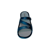 Cycle Navy Triple Strap Comfort Slide Sandal – front view