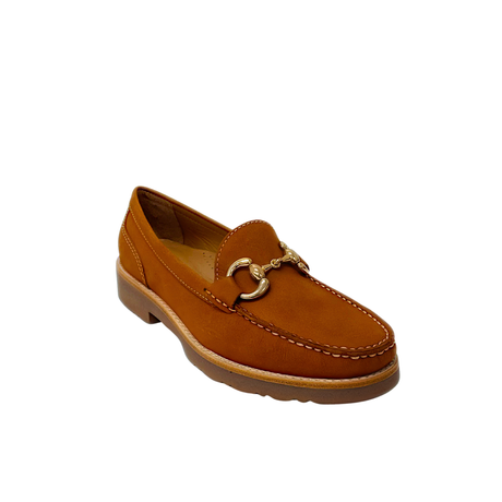 Gia Leather Horsebit Loafer - Tan