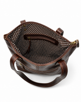 Gia Leather Hannah Tote Bag - Brown