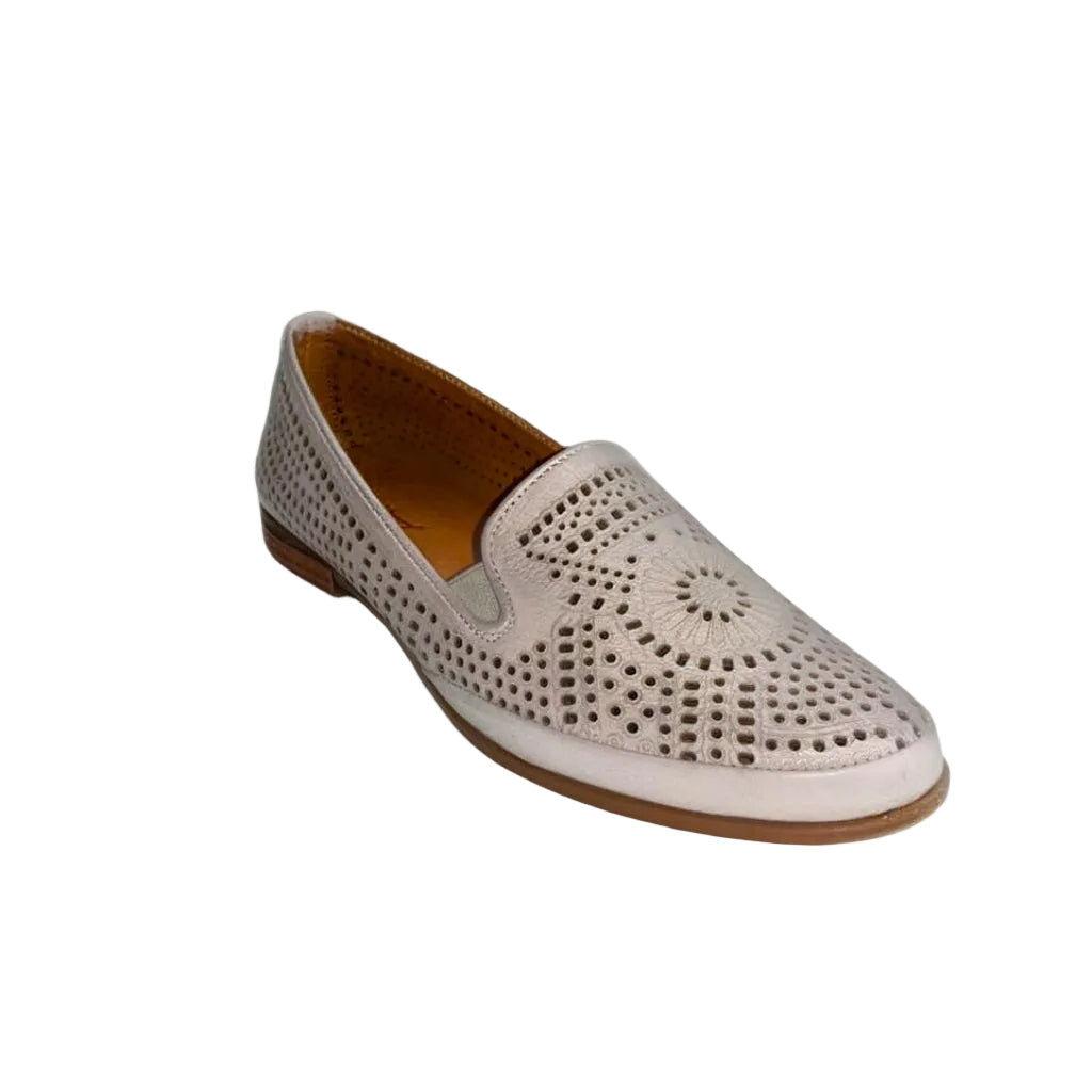 Gia Silver Grey Leather Cut Out Loafer – product image 1