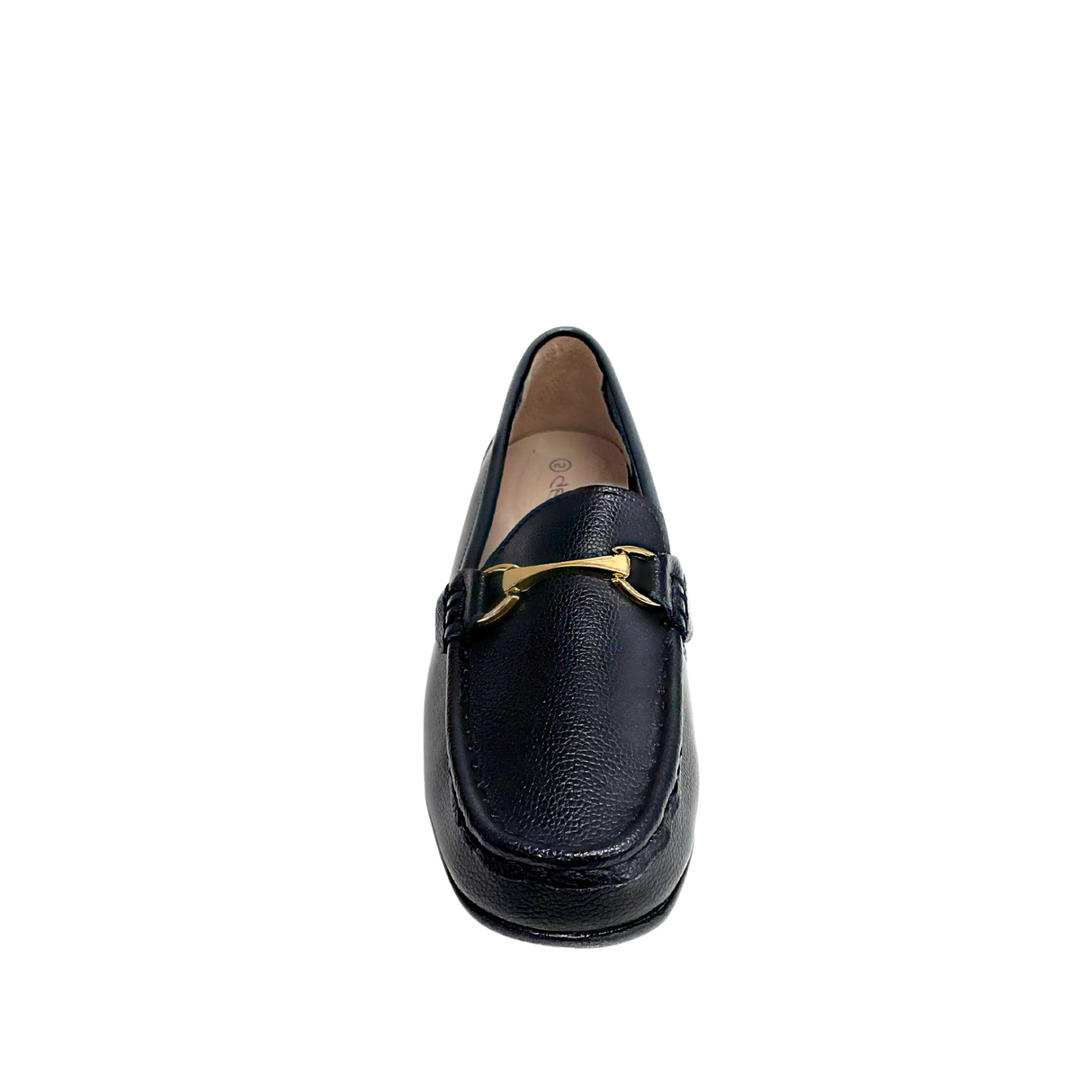 Geena Moccasin With Gold Detail - Black