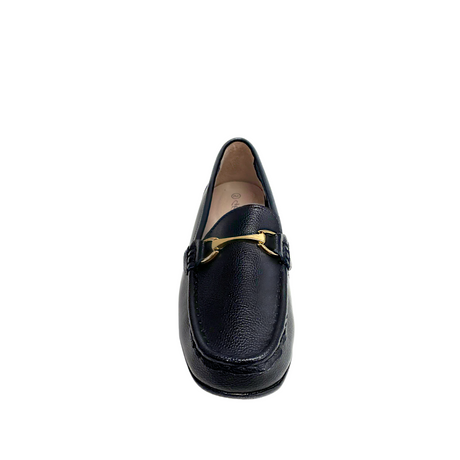 Geena Moccasin With Gold Detail - Black