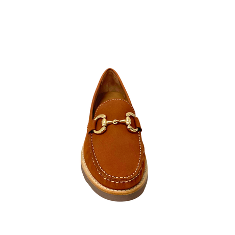 Gia Leather Horsebit Loafer - Tan
