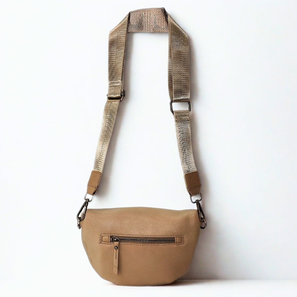 Wild Alice taupe moonbag