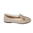 Gia Grey Leather Comfort Moccasin – side view