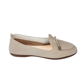 Gia Grey Leather Comfort Moccasin – side view