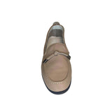 Gia Grey Leather Comfort Moccasin – front view