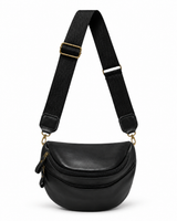 Gia Leather Lia Moon Bag - Black