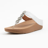 Fitflop FINO Sparkle Toe-Post Sandals - Urban White