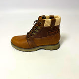 Caterpillar Leather Charli tan boot with textured nubuck leather upper, breathable lining, EVA foam footbed, high-traction rubber outsole & lace-up closure. 3