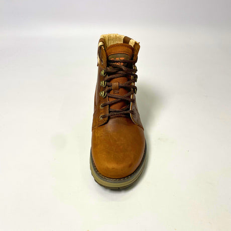 Caterpillar Leather Charli tan boot with textured nubuck leather upper, breathable lining, EVA foam footbed, high-traction rubber outsole & lace-up closure. 4