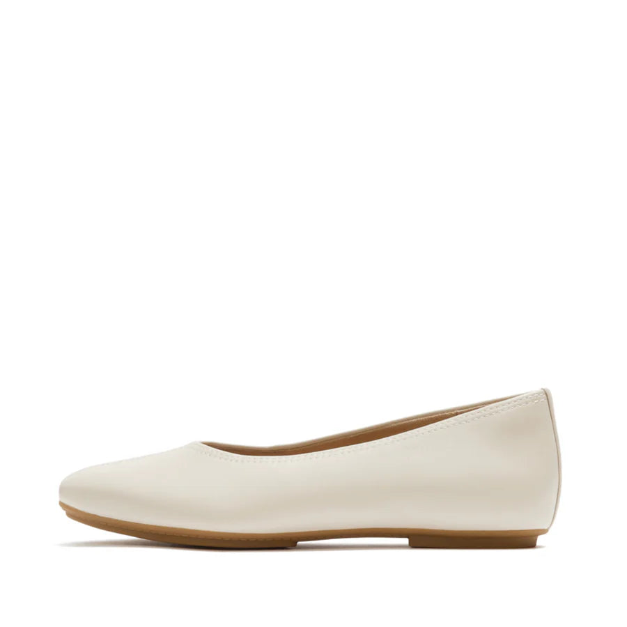 Fitflop Delicato High-Cut Metallic Soft-Leather Ballet Flats - Paris Beige
