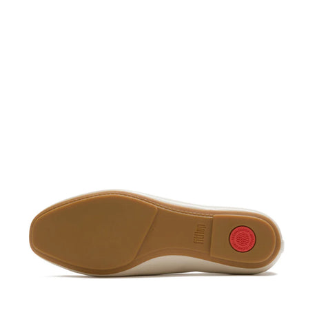 Fitflop Delicato High-Cut Metallic Soft-Leather Ballet Flats - Paris Beige