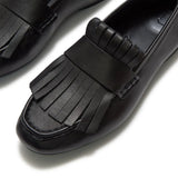 Fitflop DELICATO Leather fringe Loafers - Black