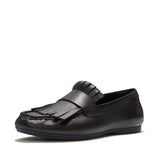 Fitflop DELICATO Leather fringe Loafers - Black