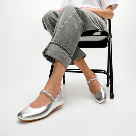 Fitflop Silver Delicato Crystal Soft-leather Mary Janes – product image 5