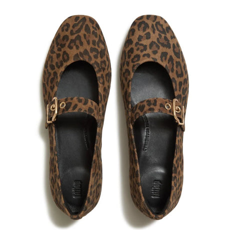Fitflop DELICATO Suede Mary Janes - Leopard