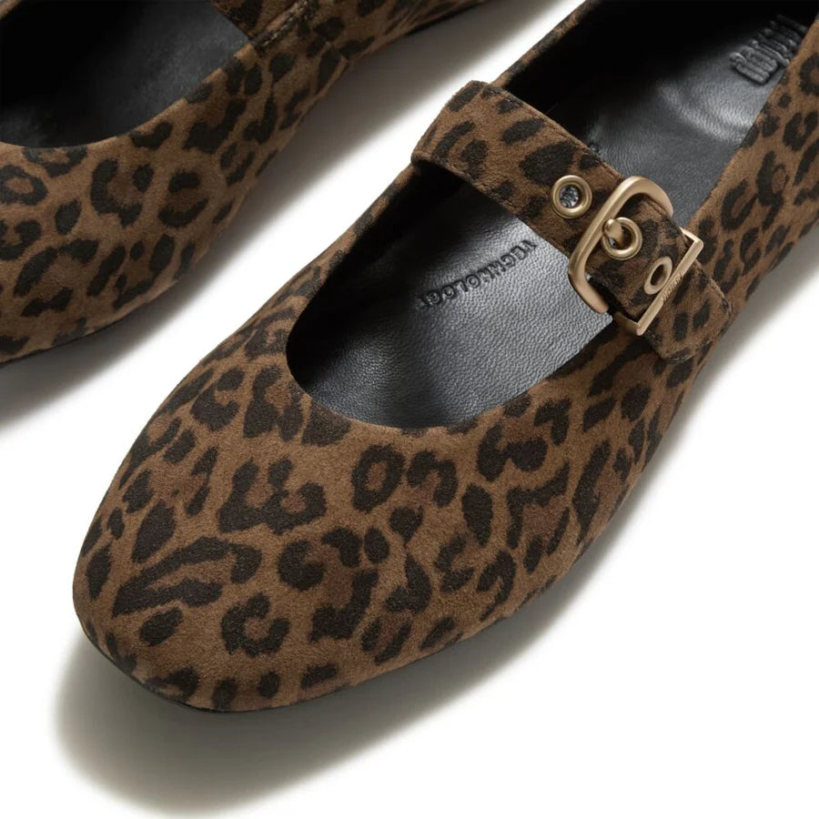 Fitflop DELICATO Suede Mary Janes - Leopard