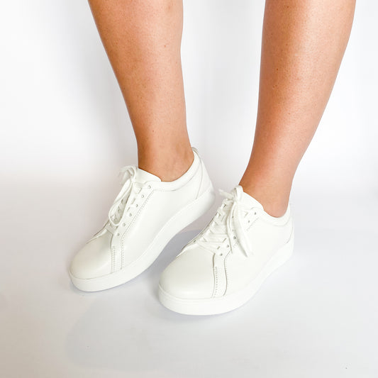 Fitflop white rally leather sneaker