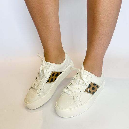 UGG white dinale cheetah print sneaker