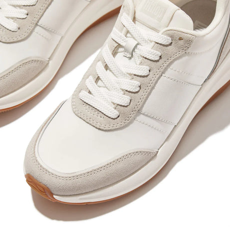 Fitflop F-mode Flow Fabric Flatform Sneaker - White