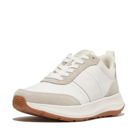 Fitflop F-mode Flow Fabric Flatform Sneaker - White