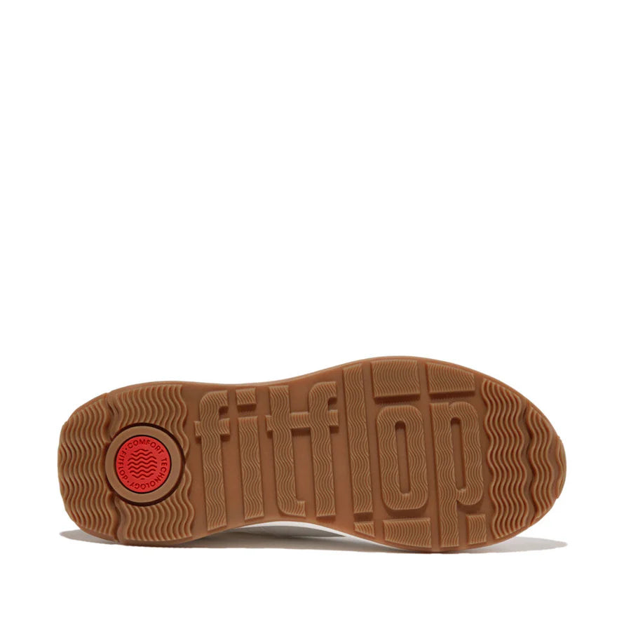 Fitflop F-mode Flow Fabric Flatform Sneaker - White