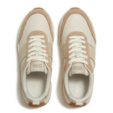 Fitflop F-MODE Flow Snake Glitter Trainers - Platino/Hazelnut