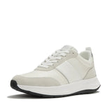 Fitflop F-MODE Flow Snake Glitter Trainers -  Silver/Urban White