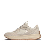 Fitflop Flow Suede/mesh Flatform Trainers - Beige