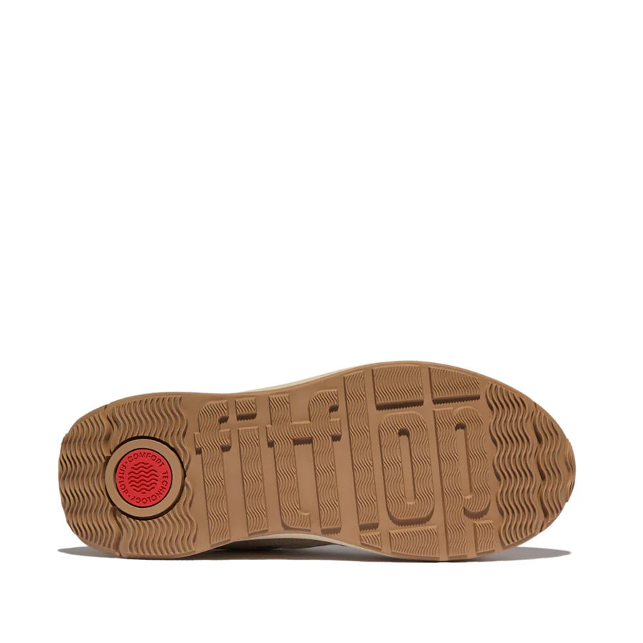Fitflop Flow Suede/mesh Flatform Trainers - Beige