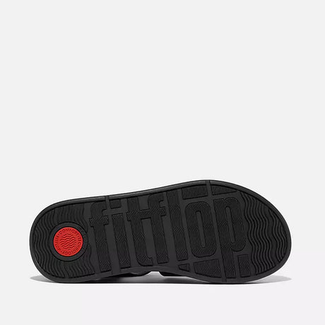 Fitflop F-MODE Leather Flatform Fisherman Sandals - Black