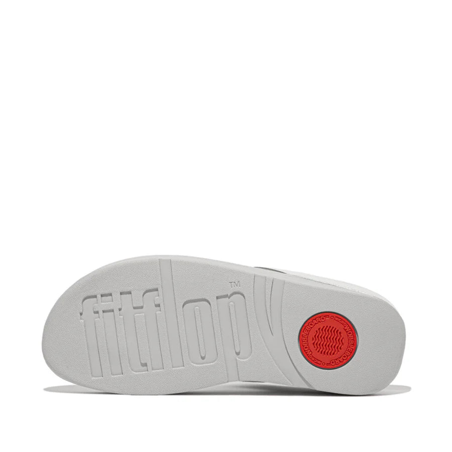 Fitflop silver FINO MIRROR-DOME LEATHER sandal
