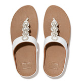 Fitflop FINO Sparkle Toe-Post Sandals - Urban White