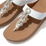 Fitflop FINO Sparkle Toe-Post Sandals - Urban White