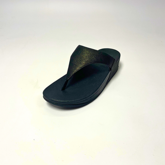 Fitflop LULU SHIMMER TOE-POST black sandal , casual and comfortable 2