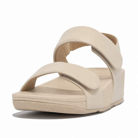 Fitflop Lulu Adjustable Leather Back-Strap Sandal - Hazy Taupe