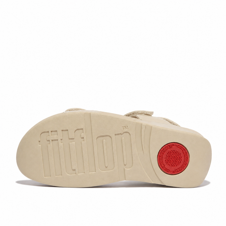 Fitflop Lulu Adjustable Leather Back-Strap Sandal - Hazy Taupe