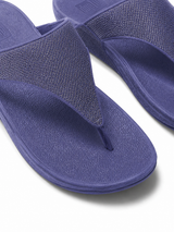 Fitflop Lulu Shimmerglitz Toe-Post Sandal - Nightfall Blue