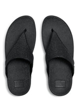 Fitflop Lulu Shimmerglitz Toe-Post Sandal - Black