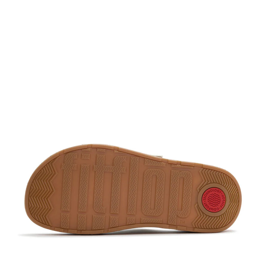 Fitflop white GEN-FF MAX BUCKLE leather/cork slides