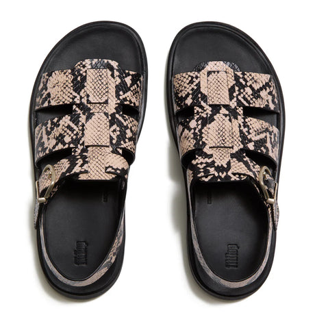 Fitflop GEN-FF Fisherman Sandals - Snake (Hazy Taupe/Black)