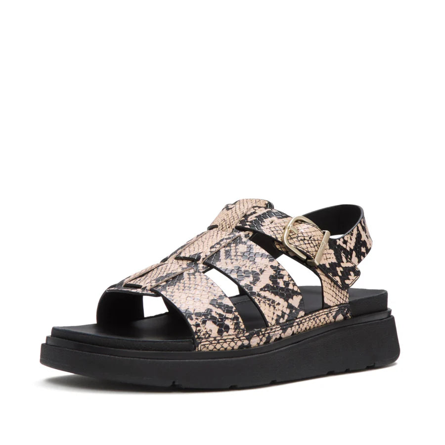 Fitflop GEN-FF Fisherman Sandals - Snake (Hazy Taupe/Black)