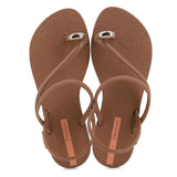 Ipanema Glam Ring Sandal Brown Rose front view