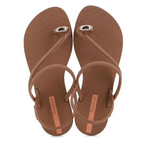 Ipanema Glam Ring Sandal Brown Rose front view