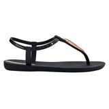 Ipanema Class Luxury Sandal - Black Gold side view