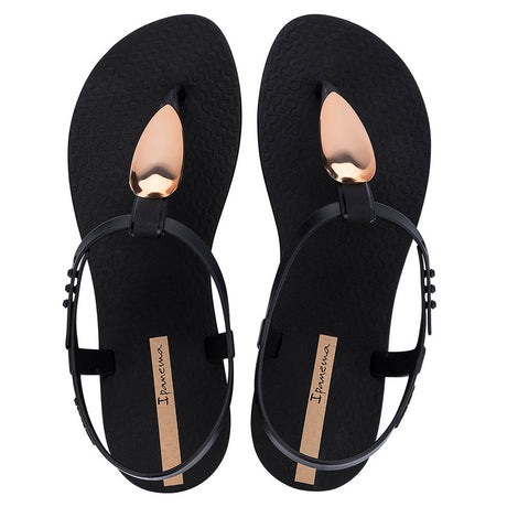 Ipanema Class Luxury Sandal - Black Gold top view